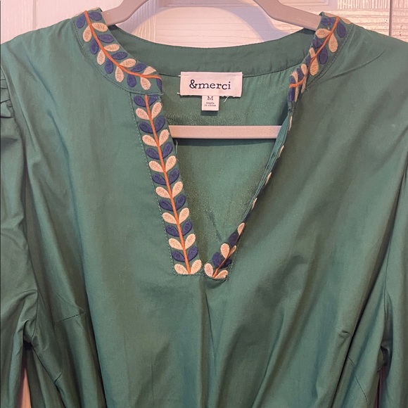 Chic Forest Green Long Sleeve Dress - Picture 3 of 4